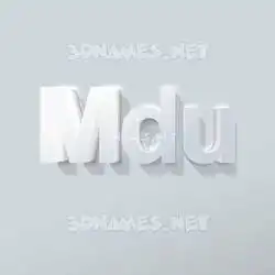 mdu in Clean White style - 3D name wallpaper