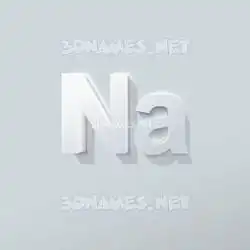 na in Clean White style - 3D name wallpaper