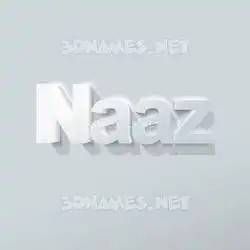 naaz in Clean White style - 3D name wallpaper