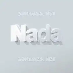 nada in Clean White style - 3D name wallpaper
