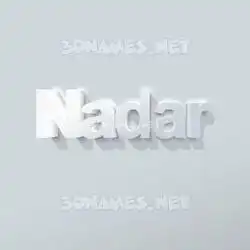 nadar in Clean White style - 3D name wallpaper