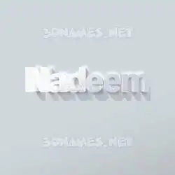 nadeem in Clean White style - 3D name wallpaper