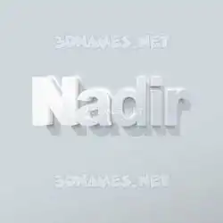 nadir in Clean White style - 3D name wallpaper