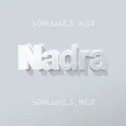 nadra in Clean White style - 3D name wallpaper