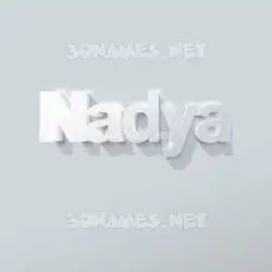nadya in Clean White style - 3D name wallpaper
