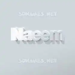 naeem in Clean White style - 3D name wallpaper