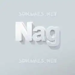 nag in Clean White style - 3D name wallpaper