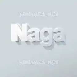 naga in Clean White style - 3D name wallpaper