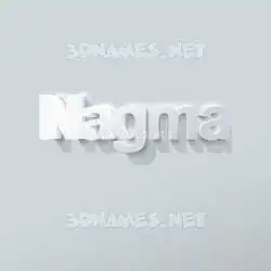 nagma in Clean White style - 3D name wallpaper
