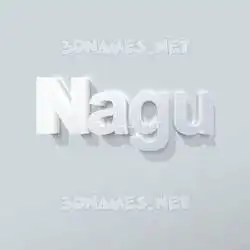 nagu in Clean White style - 3D name wallpaper