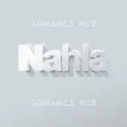 nahla in Clean White style - 3D name wallpaper