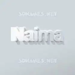 naima in Clean White style - 3D name wallpaper