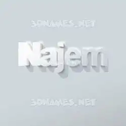 najem in Clean White style - 3D name wallpaper
