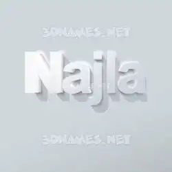 najla in Clean White style - 3D name wallpaper