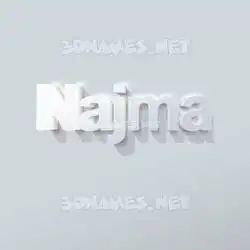 najma in Clean White style - 3D name wallpaper