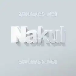 nakul in Clean White style - 3D name wallpaper