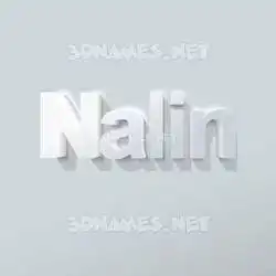 nalin in Clean White style - 3D name wallpaper
