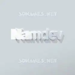 namdev in Clean White style - 3D name wallpaper
