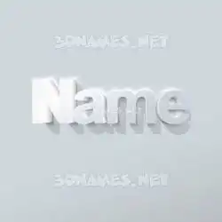 name in Clean White style - 3D name wallpaper