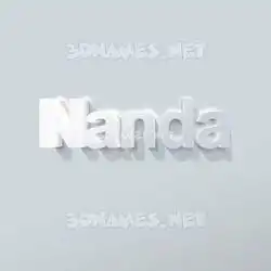 nanda in Clean White style - 3D name wallpaper
