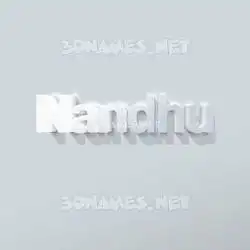 nandhu in Clean White style - 3D name wallpaper