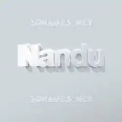 nandu in Clean White style - 3D name wallpaper