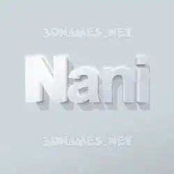 nani in Clean White style - 3D name wallpaper