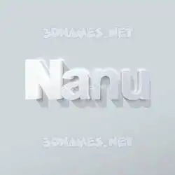 nanu in Clean White style - 3D name wallpaper
