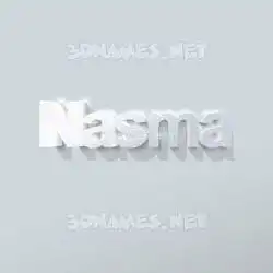 nasma in Clean White style - 3D name wallpaper