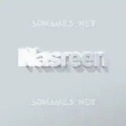 nasreen in Clean White style - 3D name wallpaper