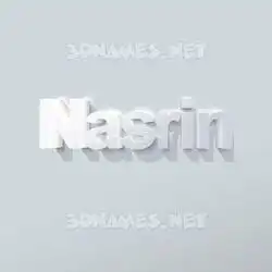 nasrin in Clean White style - 3D name wallpaper