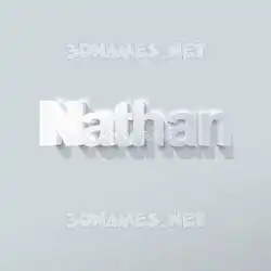 nathan in Clean White style - 3D name wallpaper