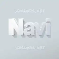 navi in Clean White style - 3D name wallpaper