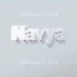 navya in Clean White style - 3D name wallpaper