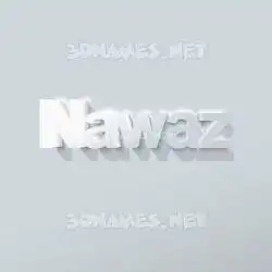 nawaz in Clean White style - 3D name wallpaper