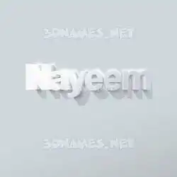 nayeem in Clean White style - 3D name wallpaper