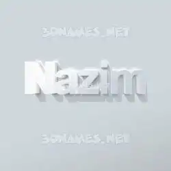nazim in Clean White style - 3D name wallpaper
