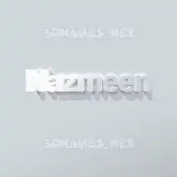 nazmeen in Clean White style - 3D name wallpaper