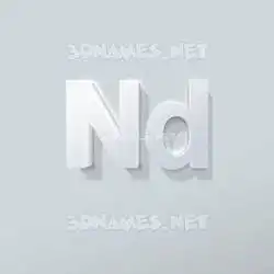 nd in Clean White style - 3D name wallpaper
