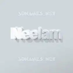 neelam in Clean White style - 3D name wallpaper