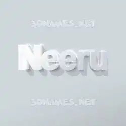 neeru in Clean White style - 3D name wallpaper