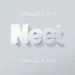 neet in Clean White style - 3D name wallpaper