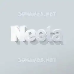 neeta in Clean White style - 3D name wallpaper