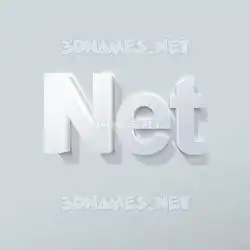 net in Clean White style - 3D name wallpaper