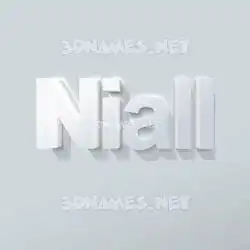 niall in Clean White style - 3D name wallpaper