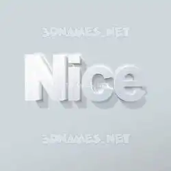 nice in Clean White style - 3D name wallpaper