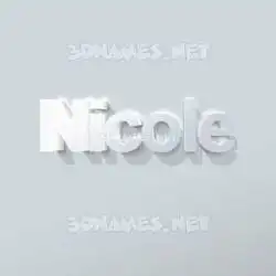 nicole in Clean White style - 3D name wallpaper