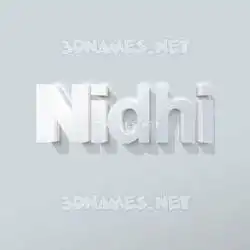 nidhi in Clean White style - 3D name wallpaper