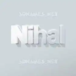nihal in Clean White style - 3D name wallpaper