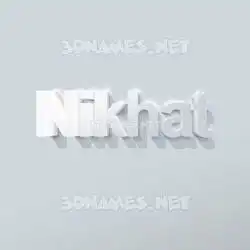 nikhat in Clean White style - 3D name wallpaper